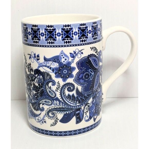 Kent Pottery, Paisley Pattern, Made in England, Blue & White - Picture 3 of 5